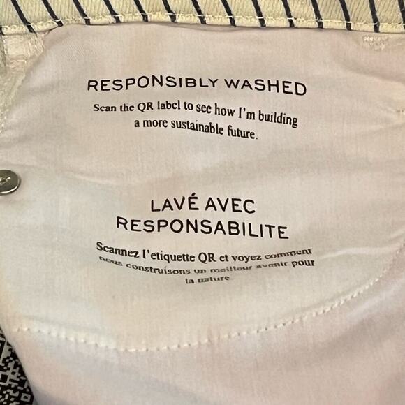 FRAME LE CROP MINI BOOT PINSTRIPE‎ JEANS IN COBALT MULTI NWT WOMEN'S SIZE 25 - Picture 13 of 16